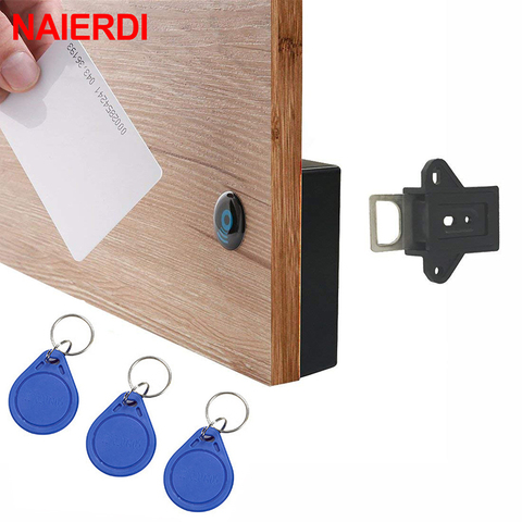 NAIERDI Digital Cabinet Intelligent Electronic Locks Invisible Sensor Lock EMID IC Card Drawer For Wardrobe Furniture Hardware ► Photo 1/6