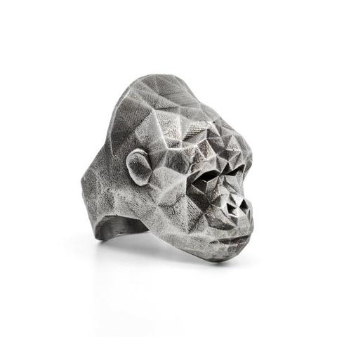 EYHIMD Mens Animal Orangutan Ring 316L Stainless Steel Rings for Men Punk Biker Jewelry ► Photo 1/3