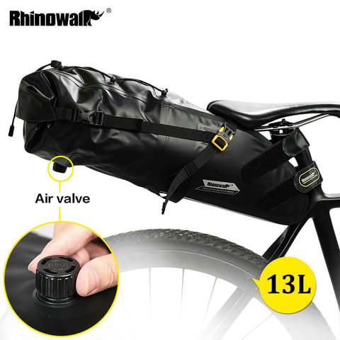 RHINOWALK Bicycle Saddle Bag Full Waterproof MTB Road Bike Cycling Rear Pack Panniers 5L/10L/13L Tail Seat Bag Bike Accessories ► Photo 1/6