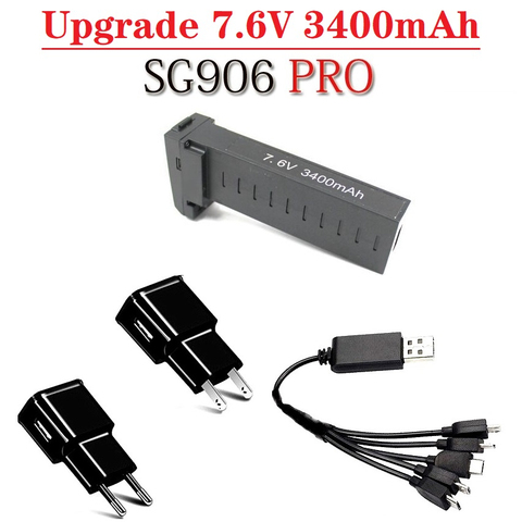 Upgrade SG906 PRO x7 Pro Drones Battery GPS 7.6V 3400mAh LIPO Battery and Charger RC Quadcopter Spare Parts ► Photo 1/5