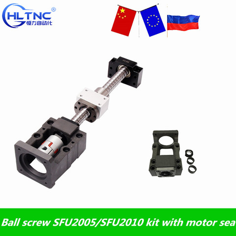 EU warehouse cnc router kit 20mm  Ball Screw SFU2005 SFU2010 ball screw+BF15 BK15 NAME23 nema34 Motor seat +Coupler ► Photo 1/6