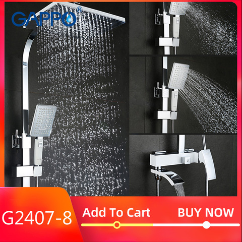 GAPPO shower faucet set bronze waterfall wall bathtub faucet mixer tap shower head chrome Bathroom Shower set G2407 G2407-8 ► Photo 1/6