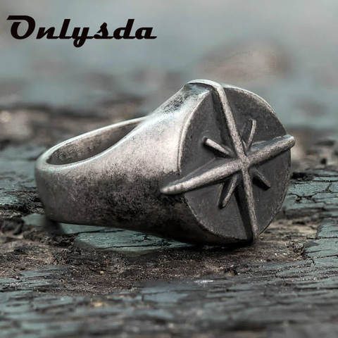 Gothic Retro Cross Death Saves Signet Ring Men Finger Stainless Steel Jewelry Men Original Gifts For Gifts new year OSR644 ► Photo 1/6