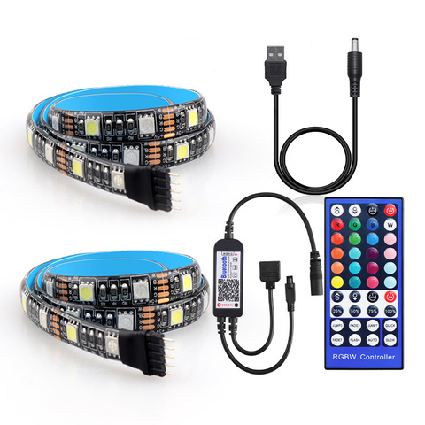 DC 5V USB Led Strip RGBW RGBWW 50CM 1M 2M 3M 4M APP Bluetooth Control IR 40 Key Controller 5050 Flexible Led Tape TV Backlight ► Photo 1/6