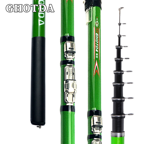 GHOTDA fishing  rod 2.7M 3.6M 4.5M 5.4M 6.3M tough carbon fiber telescopic travel sea boat rock fishing rod ► Photo 1/6