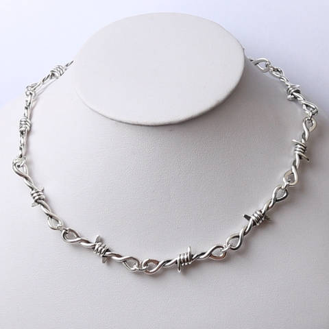 Small wire Brambles Iron Unisex Choker Necklace Women Hip-hop Gothic Punk Style Barbed Wire Little thorns Chain Choker Gifts ► Photo 1/6