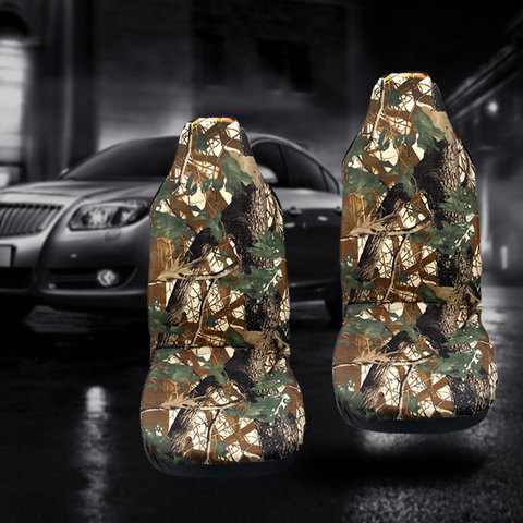 Car Auto Deluxe Front Seat Cover Camo Woodland Camouflage Universal Bucket Seat Cushion ► Photo 1/6