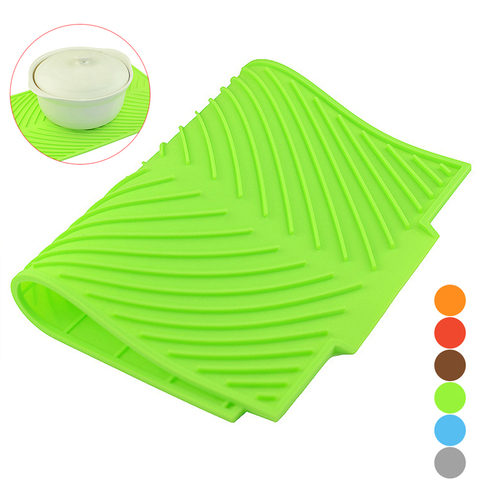 Food Grade Silicone Drying Mat Heat Resistent Table Mats Kitchen Counter Dishes Coasters Dinning Room Table Pad Protector Square ► Photo 1/6