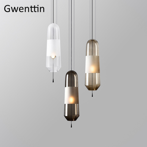 Modern Glass Pendant Lights Hanging Lamp for Dining Room Bedroom Led Light Fixtures Nordic Loft Industrial Home Decor Luminarias ► Photo 1/6
