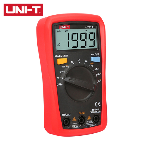 UNI-T  UT33A+/UT33B+/UT33C+/UT33D+ Palm Size Multimeter CAT II 600V LCD display test lead hanging groove Ergonomic design ► Photo 1/5