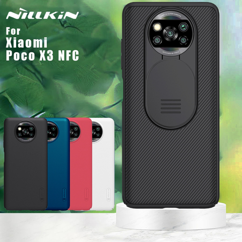 NILLKIN Camera Protection Case for Xiaomi Poco X3 NFC case Slide Protect Cover CamShield Back cover X3 NFC Global Version cases ► Photo 1/6