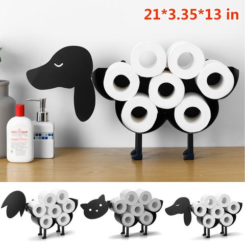 Sheep Toilet Paper 8 Rolls Holder Towel Ring & Wall Mount Toilet