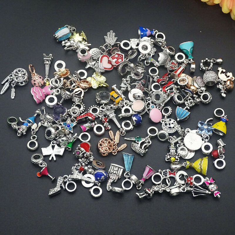 20pcs/lot Vintage Metal 6 color Mixed Hearts Charms Retro love