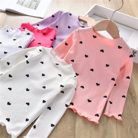 LILIGIRL 100% Cotton Girls T-Shirt  Long-sleeve Baby Kids Turtleneck Bottoming Shirt for Children Clothes New Spring Girl Tops ► Photo 1/6
