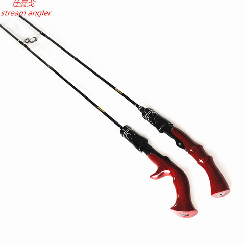 bending natural solid wood handle carbon lure rod fast action UL/L 2 tips stream trout angler transport in PVC tube ► Photo 1/6