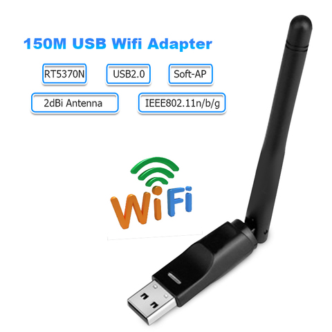 RT5370 USB Wifi Adapter 150Mbps Wireless Network Card USB Wifi Antenna Adapter Wifi Receiver Transmitter Soft-AP Drop Shipping ► Photo 1/6
