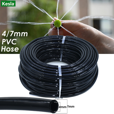 KESLA 10m-30m Watering Hose 4/7 mm Garden Drip Tubing Pipe PVC Tubing Hose Irrigation Systems Kits for Greenhouses Lawn Balcony ► Photo 1/6