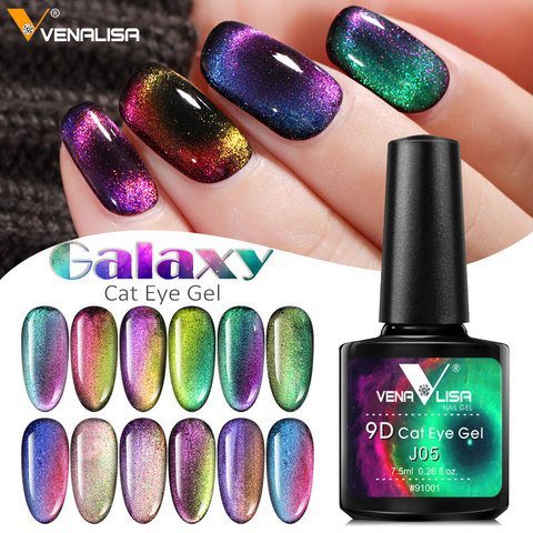 New Nail Art Design Manicure Venalisa 7.5Ml Soak Off Enamel 9D Cat Eyes Magnetic Gel Polish UV Gel Nail Polish Lacquer Varnish ► Photo 1/6