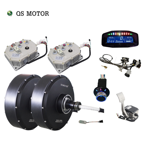 QSMOTOR 12inch 5000W 72V 90kph 2wd dual Hub Motor with KLS7245H controller kits for electric ATV Car ► Photo 1/4
