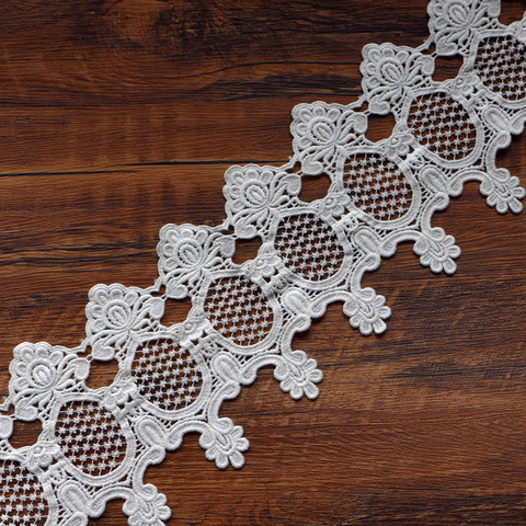 1yard DIY lace fabric ribbon White water soluble milk lace embroidery lace wedding decoration home textiles ► Photo 1/3