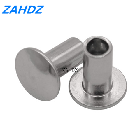 10/20/100Pcs M3 M4 M5 M6 GB873  304 Stainless Steel Oval Head Semi-Tubular Rivets Round Head Half Hollow ShankDiameter 2mm 3mm ► Photo 1/4