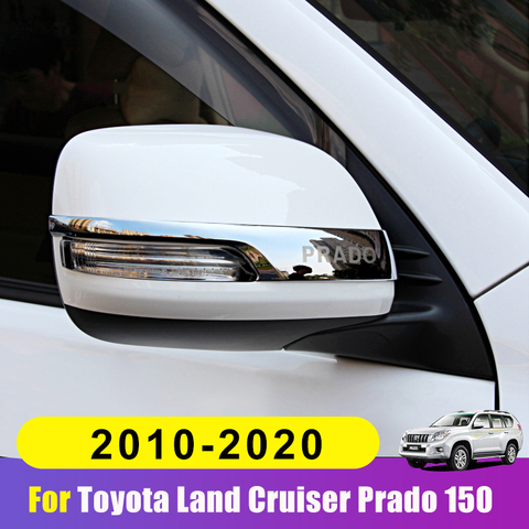 Chrome Car Rearview Mirrors Cover Trim Strip Sticker For Toyota Land Cruiser Prado 150 2010-2016 2017 2022 Accessories ► Photo 1/6