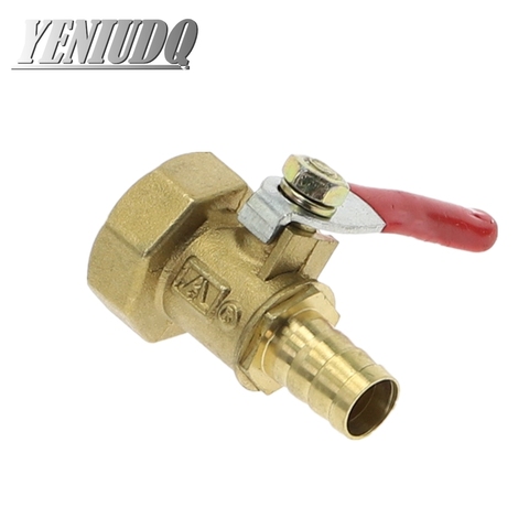 Brass Barbed ball valve 4-12 Hose Barb 1/8'' 1/2'' 1/4'' Female Thread Connector Joint Copper Pipe Fitting Coupler Adapter ► Photo 1/6