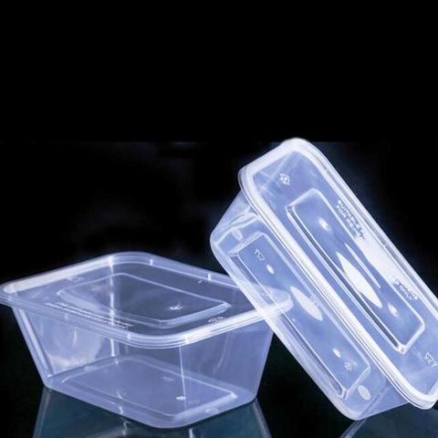 50 PCS Clear Plastic To Go Containers Disposable Take out Food