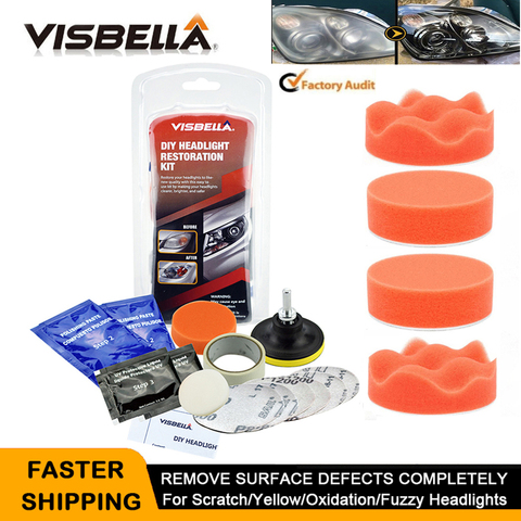 Car Headlight Restoration Polishing Kits Multipurpose Headlamp Lens Repair for Auto Motorcycle Improving Visibility And Security ► Photo 1/6