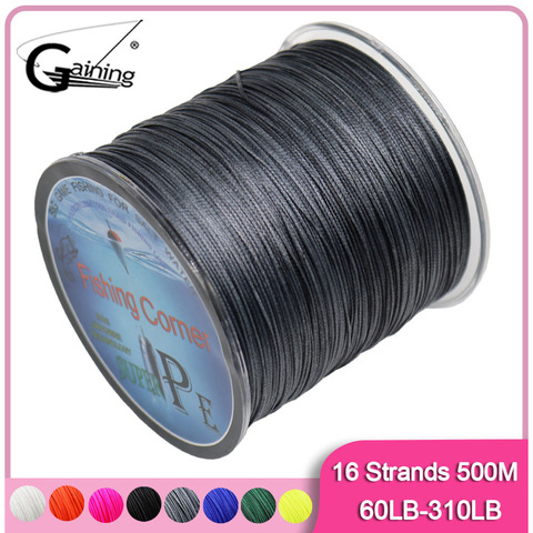 Super Power 16 Strands Braided Fishing Line 500m Abrasion Resistant Braid Fishing Line PE Strong Multifilament Fish Line ► Photo 1/6