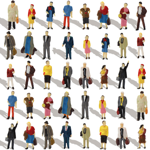 40pcs HO Scale 1:87 Standing Passengers People Figures Model Railway Layout P8712 ► Photo 1/6