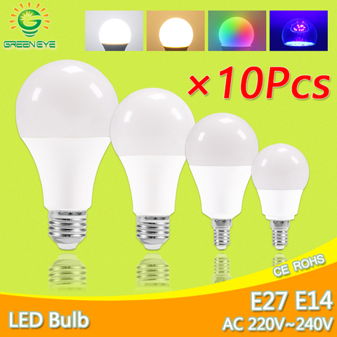 10pcs LED E27 Light E14 Bulb 3W 6W 9W 12W 15W 20W Composite Aluminum LED Lamp E14 AC 220V 240V Lampada Ampoule Spotlight ► Photo 1/6