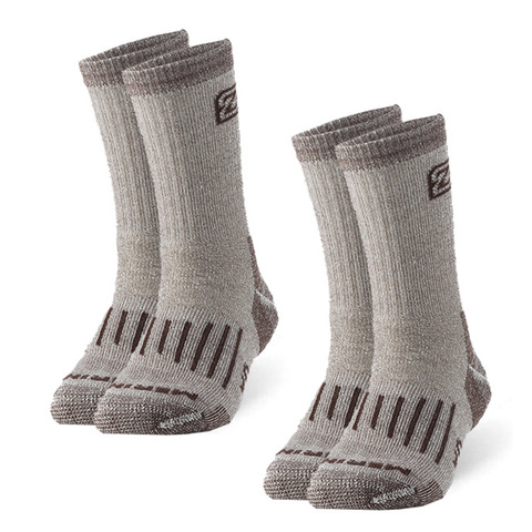 2 Pairs Merino Wool Socks, ZEALWOOD Unisex Hiking Trekking Crew Socks Thermal Warm Winter Socks ► Photo 1/5