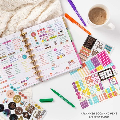 730pcs Planner Stickers Flakes Waterproof Label School Stationery Sticker Deco Scrapbook Stickers Journal Stickers Daily Planner ► Photo 1/6
