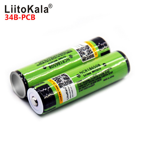 New Hot Original LiitoKala for Panason18650 3400mah 18650 NCR18650B Rechargeable Li-ion battery 3400mAh With PCB ► Photo 1/6