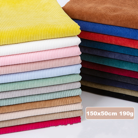 Thickened Corduroy fabric Sewing for shirt Sweater clothing DIY Material Solid Cotton jacket pants sofa velvet cloth 150x50cm ► Photo 1/5
