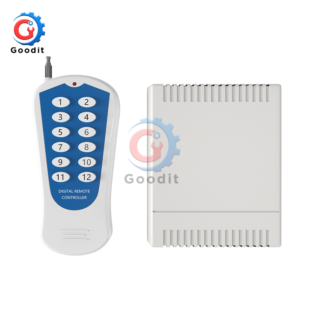 DC 12V 12 Channel Relay Module Wireless RF Remote Control Switch ...
