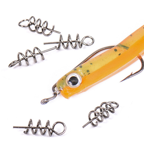 100pcs/Bag Fising lure Pesca 14mm Fishing Pin Spiral Soft Fishing bait Steel Fishing Spring Of Fishing Accessories ► Photo 1/5