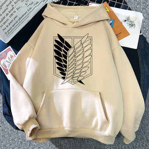 Hot Harajuku Anime Attack on Titan Hoodie 2022 Spring Autumn Women Attaque Des Titans Hoodies Female Sudadera Hooded ► Photo 1/6