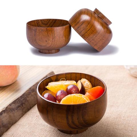 Wooden Bowl Japanese Style Wood Rice Soup Salad Food Container Large small  new