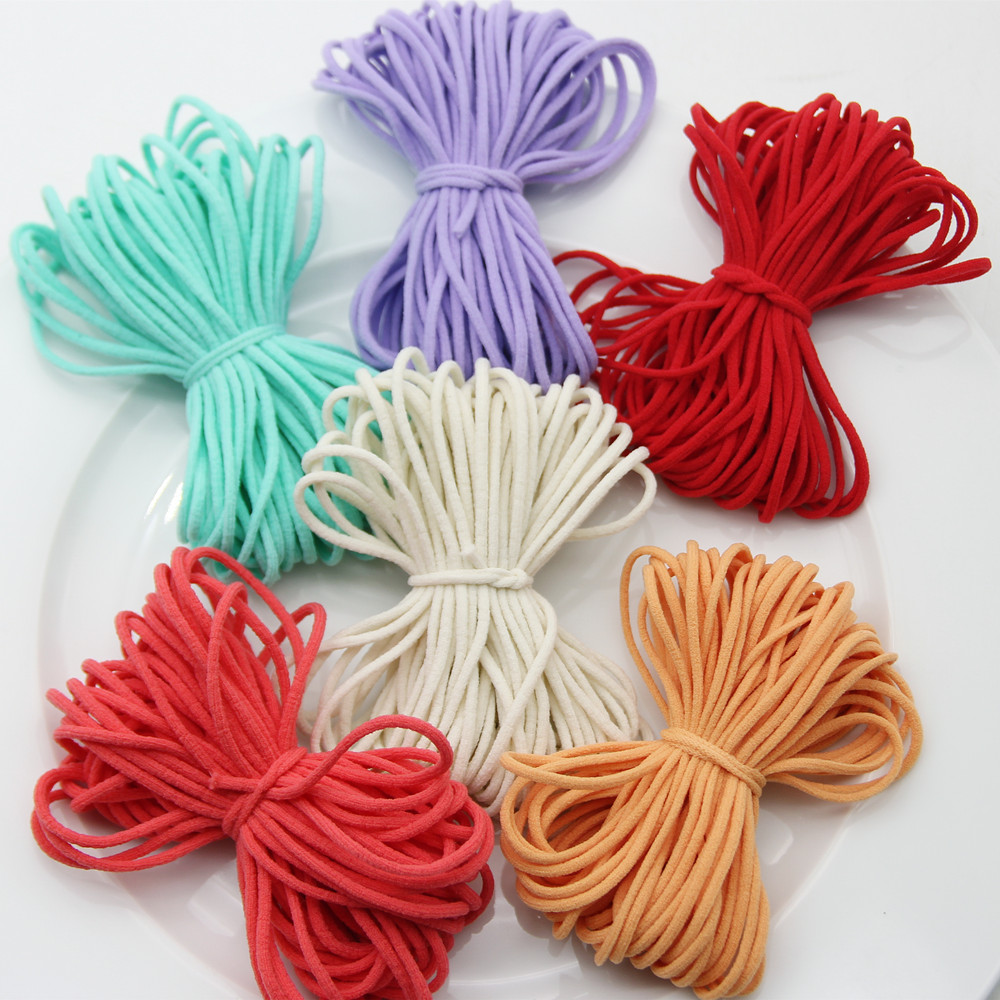 5Meter 2.5mm Colorful High-Elastic Round Elastic Band Round Elastic Rope  Rubber Band Elastic Line DIY Sewing Accessories