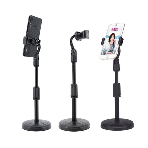 Desktop Mobile Phone Holder Stand 360 Rotate for Live Streaming Shoot Video Youtube Round Base Smartphone Stand ► Photo 1/6