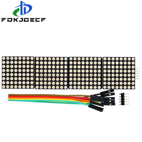 MAX7219 dot matrix module microcontroller module 4 in one display Red ► Photo 1/3