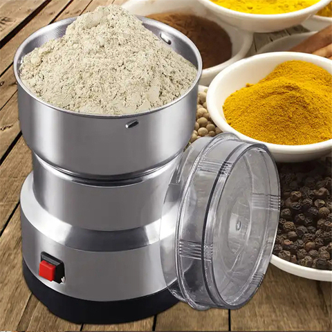 Electric Grain Grinder, Multifunctional Coffee Bean Grinder Stainless Steel Powder Grinder Machine Automatic Grain Mill Grinder Kitchen Milling