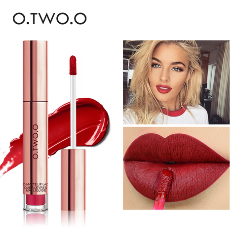 O.TWO.O 12 colors High Quality Velvet Matte lipstick Long Lasting Lips Makeup Waterproof Easy to Wear Matte Liquid Lip Gloss ► Photo 1/6
