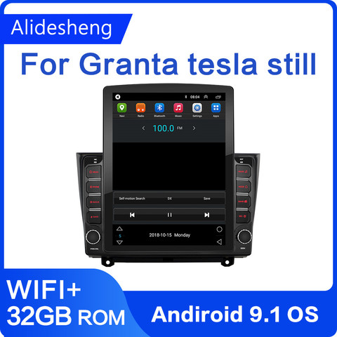 Tesla screen For LADA ВАЗ Granta tesla still Cross 2022 android 9.1 Car Radio Multimedia Player 2din GPS 2.5D 9.7