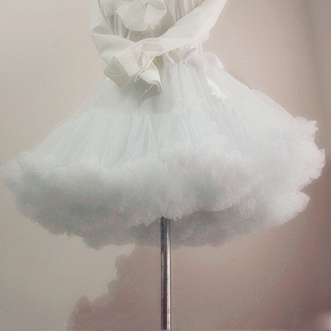 White Short Women Tulle Halloween Petticoat Crinoline Vintage Wedding Bridal Petticoat Underskirt Rockabilly Tutu ► Photo 1/6