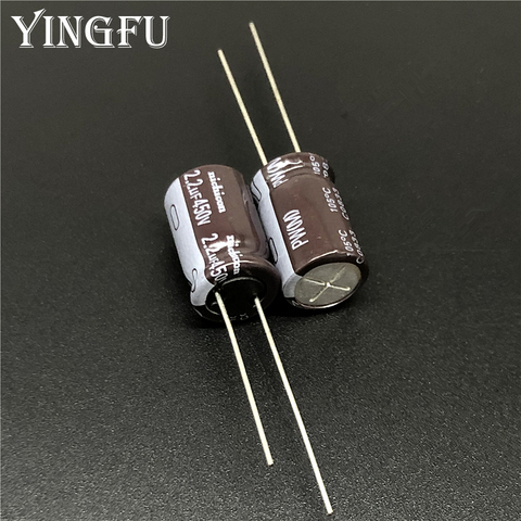 10pcs 2.2uF 450V NICHICON PW Series 10x16mm Low Impedance Long Life 450V2.2uF Aluminum Electrolytic capacitor ► Photo 1/2