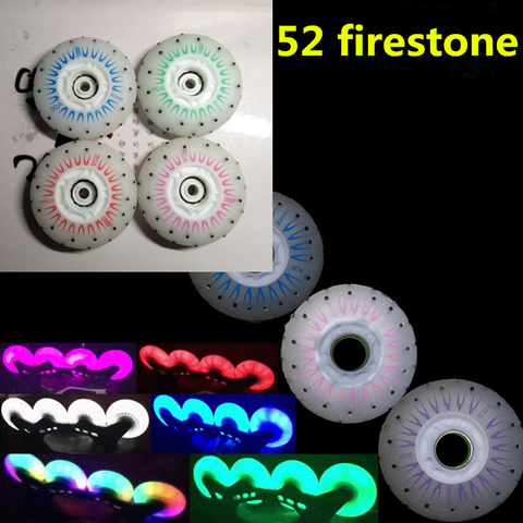 slide KING 52 firestone inline skate wheels 80mm 90A fire stone spark shine flint rodas for SEBA for powerslide roller skates ► Photo 1/6