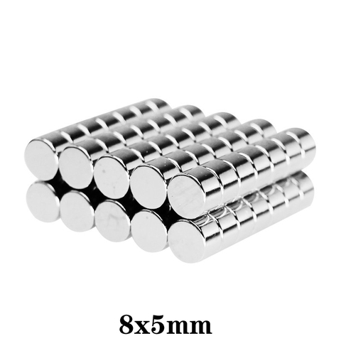 10~250PCS 8x5 mm Small Round Magnet disc 8mm*5mm Neodymium Magnet Dia 8x5mm Permanent NdFeB Strong Powerful Magnet 8*5 mm N35 ► Photo 1/6